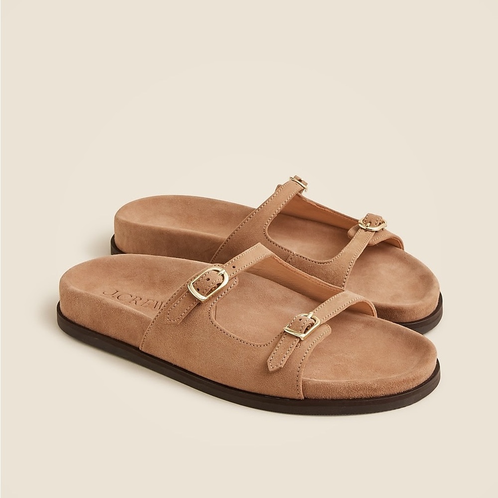 J. Crew New Colbie buckle sandals in suede
